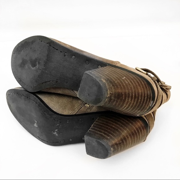 Sam Edelman Lucca 4 buckle suede  boots - Picture 4 of 6